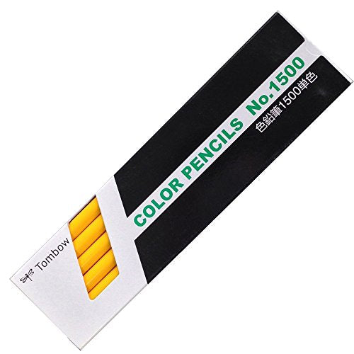 トンボ鉛筆 色鉛筆 1500単色 1500-04 山吹色 1ダース（10セット）
