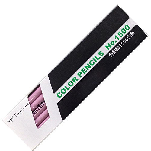 トンボ鉛筆 色鉛筆 1500単色 1500-21 藤色 1ダース（10セット）