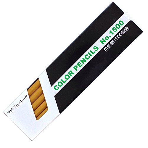 トンボ鉛筆 色鉛筆 1500単色 1500-05 黄土色 1ダース（10セット）