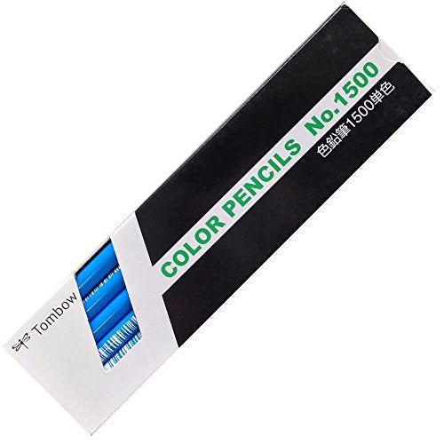 トンボ鉛筆 色鉛筆 1500単色 1500-14 うす青 1ダース（10セット）