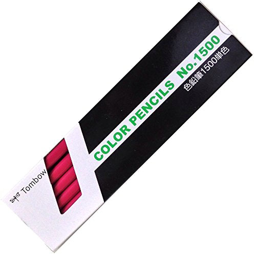 トンボ鉛筆 色鉛筆 1500単色 1500-23 赤紫 1ダース（10セット）