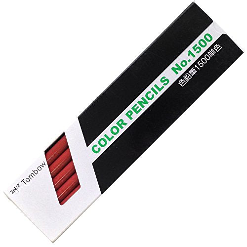 トンボ鉛筆 色鉛筆 1500単色 1500-30 赤茶色 1ダース（10セット）