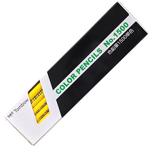 トンボ鉛筆 色鉛筆 1500単色 1500-03 黄色 1ダース（10セット）