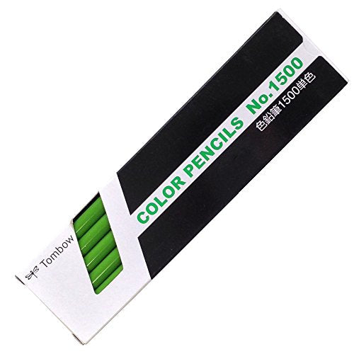 トンボ鉛筆 色鉛筆 1500単色 1500-06 黄緑 1ダース（10セット）