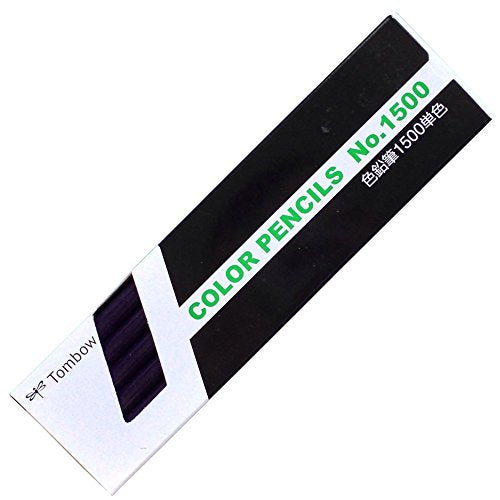 トンボ鉛筆 色鉛筆 1500単色 1500-18 紫 1ダース（10セット）
