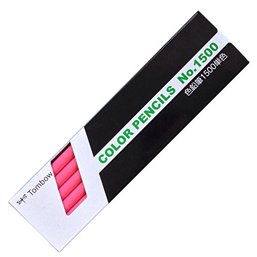 トンボ鉛筆 色鉛筆 1500単色 1500-22 桃色 1ダース（10セット）