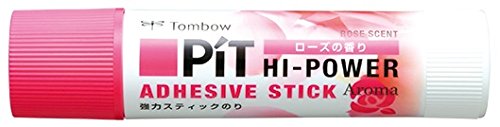 トンボ鉛筆【限定】スティックのり ピットハイパワーS アロマ ローズの香り（10セット）