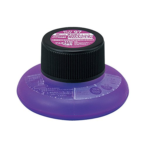 トンボ鉛筆 蛍光ペン補充インク 蛍コートチャージャー WA-RI97 紫（10セット）