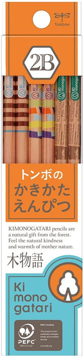 トンボ鉛筆 かきかたえんぴつ 木物語03オレンジ2B KB-KF03-2B トンボ鉛筆 4901991020922（10セット）