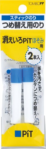 トンボ鉛筆 スティックのり 消えいろピットほそみ用つめ替え PR-PC2P 2本入（10セット）