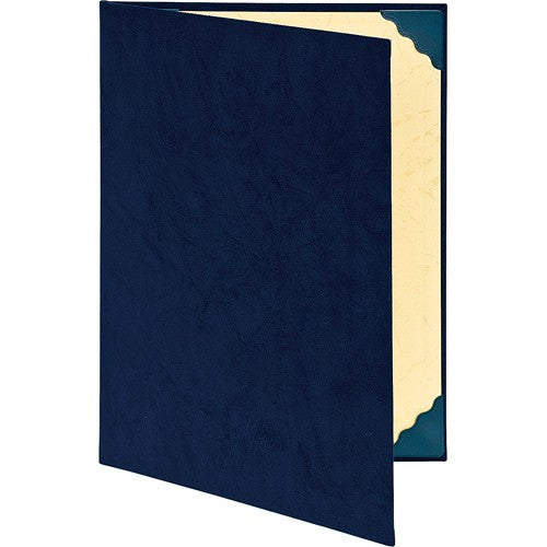 証書ファイル・透明コーナー貼付け/スエードタイプ A4判 紺 FSS-A4C-B ナカバヤシ 4902205572855（10セット）