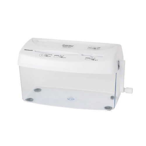 ナカバヤシ ３ウェイハンドシュレッダ１０１／ホワイト NSH-101WH（10セット）