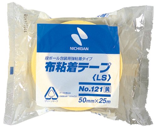 ニチバン 布テープ 50mm×25m巻 1212-50 黄（10セット）