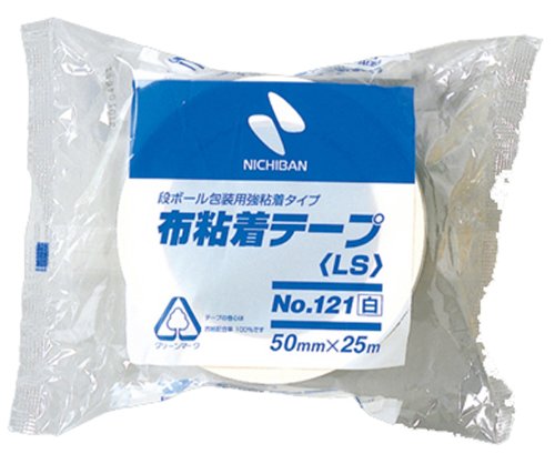 ニチバン 布テープ 50mm×25m巻 1215-50 白（10セット）