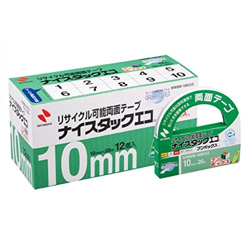 ニチバン 両面テープ ナイスタックエコ 10mm 12巻入 NWBB-10ECO 大巻（10セット）
