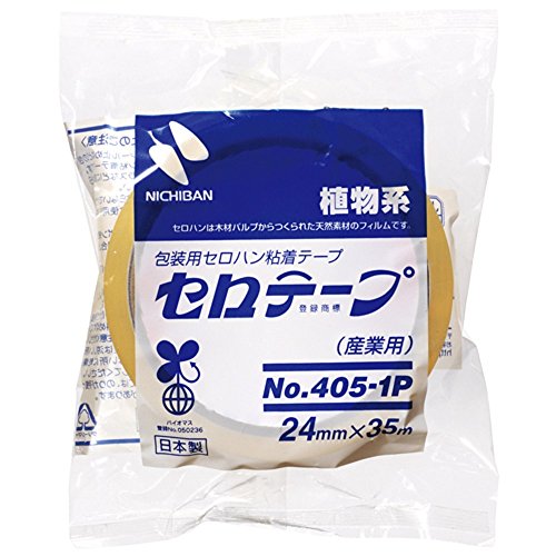 ニチバン 包装用セロハン粘着テープ セロテープ（産業用） No.405-1P 24mmX35m（10セット）