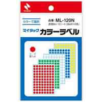 ニチバン マイタックカラーラベル混８ＭＭ ML-120N　4987167101671（10セット）