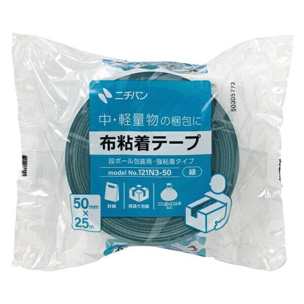 ニチバン 布テープＮＯ．１２１Ｎミドリ 121N3-50 4987167102456