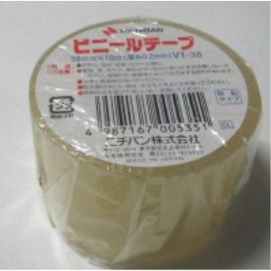 ニチバン ビニールテープ 38mm 透明 VT-38 ニチバン 4987167005351（10セット）