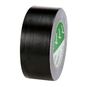 ニチバン 段ボール包装用 布粘着テープ(LS) 50mm 黒 No.102N ニチバン 4987167034054（10セット）