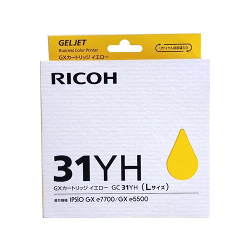 RICOH インクカートリッジ GC31YH 1色 リコー 4961311851148（10セット）
