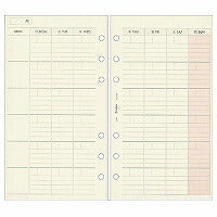日本能率協会 システム手帳 バイブルサイズ リフィル 月間 フリーダイアリー バインデックス 305 日本能率協会マネジメントセンター 4900855110526（10セット）