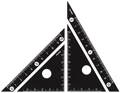 レイメイ 白黒三角定規 ブラック APJ251B レイメイ藤井 4902562416359（10セット）