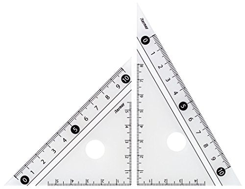 レイメイ 白黒三角定規 ホワイト APJ251W レイメイ藤井 4902562416366（10セット）