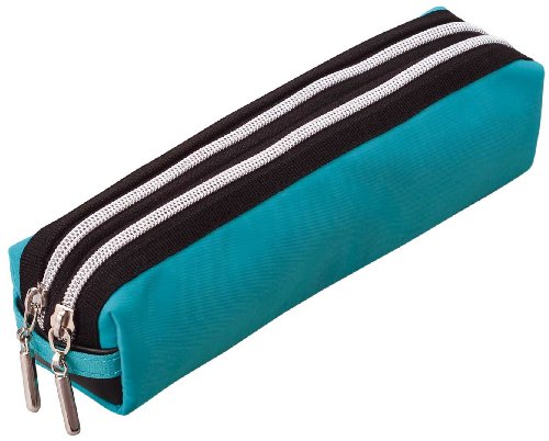 ペンケース ダブルファスナー ブルー FY276A レイメイ藤井 4902562407838（10セット）