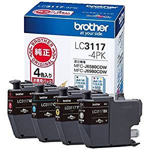 brother インクカートリッジ LC3117-4PK 4色 ブラザー工業 4977766769488（10セット）