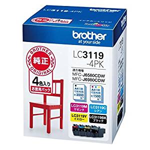 brother インクカートリッジ LC3119-4PK 4色 ブラザー工業 4977766769495（10セット）
