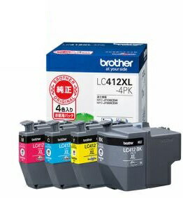 ブラザー インクカートリッジ（お徳用４ LC412XL-4PK　4977766816052（10セット）