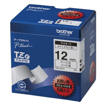 brother ラベルライター・プリンター専用テープ ラミネート テープ TZE-231V ブラザー工業 4977766701884（10セット）