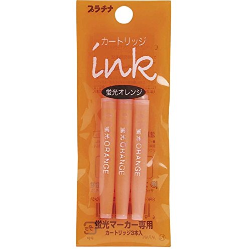 プラチナ 蛍光ラインマーカー プレピー専用カートリッジ オレンジ プラチナ萬年筆 4977114942242（10セット）