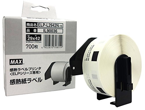 MAX 感熱紙ラベル ELP-L2942N-15 マックス 4902870708559（10セット）
