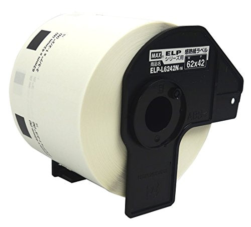 MAX 感熱紙ラベル ELP-L6242N-16 マックス 4902870708566（10セット）