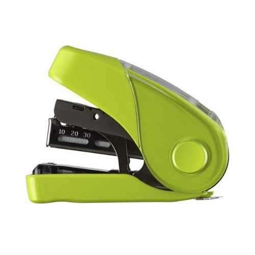 マックス ホッチキス サクリフラット 32枚とじ 予備針100本収納 黄緑 HD-10FL3K／LG(1個) マックス 4902870806965（10セット）
