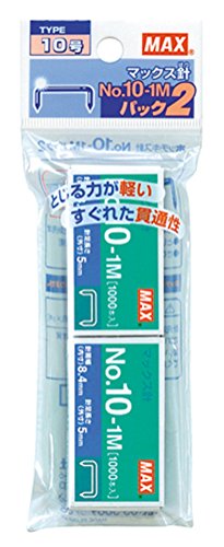 マックス ホッチキス針 10号 No.10-1Mパック2(1000本*2個入) マックス 4902870673161（10セット）