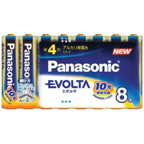 パナソニック アルカリ乾電池 エボルタ 単4形 LR03EJ／8SW(8本入) パナソニック 4984824811461（10セット）
