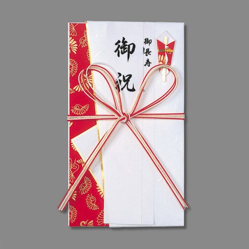 マルアイ 金封 花結5本 キ-595R マルアイ 4902850326254（10セット）