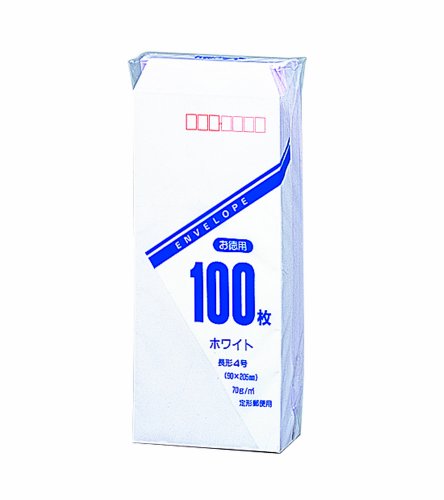 マルアイ 徳用封筒 103H長4ホワイト 100枚 マルアイ 4902850031462（10セット）