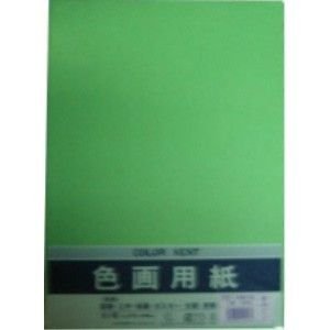マルアイ 色画用紙8ツ切 N833きみどり Pエ-N83YG マルアイ 4902850124133（10セット）