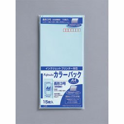 マルアイ 藤壷カラーパック 長3 ウスミズ 15枚 マルアイ 4902850033374（10セット）