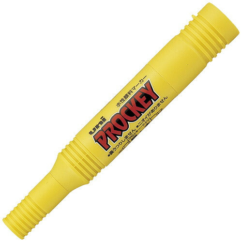 uni プロッキー 黄 ツインタイプ(細+太字) 三菱鉛筆 4902778720493（10セット）