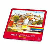 uni 水彩色鉛筆 ウォーターカラー 24色 三菱鉛筆 4902778468425（10セット）