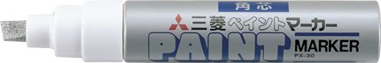 三菱鉛筆 ペイントマーカー 太字角芯 銀(1本入) 三菱鉛筆 4902778125373（10セット）