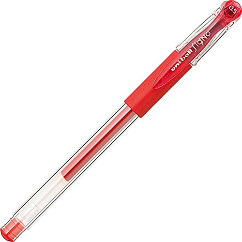 uni ゲルインクボールペン シグノ 極細 0.5 赤 三菱鉛筆 4902778032930（10セット）