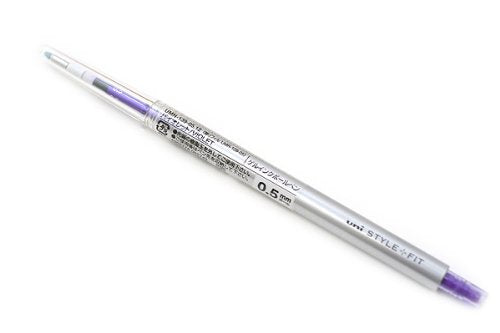 uni ゲルインクボールペンノック式 スタイルフィット 0.5 バイオレット 三菱鉛筆 4902778092743（10セット）