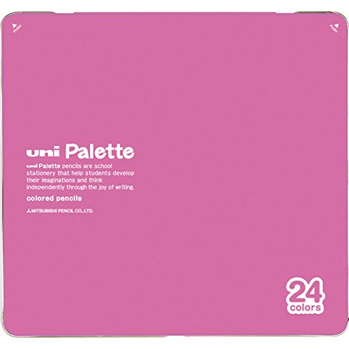 三菱鉛筆 ユニパレット 色鉛筆 24色 ピンク 三菱鉛筆 4902778044421（10セット）