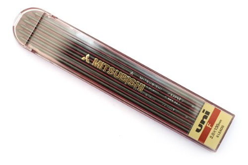 uni シャープペンシル 職人専科用 替芯 2.0 F 6本 三菱鉛筆 4902778364727（10セット）
